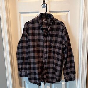 Club Room Black and Gray Checkered Shirt